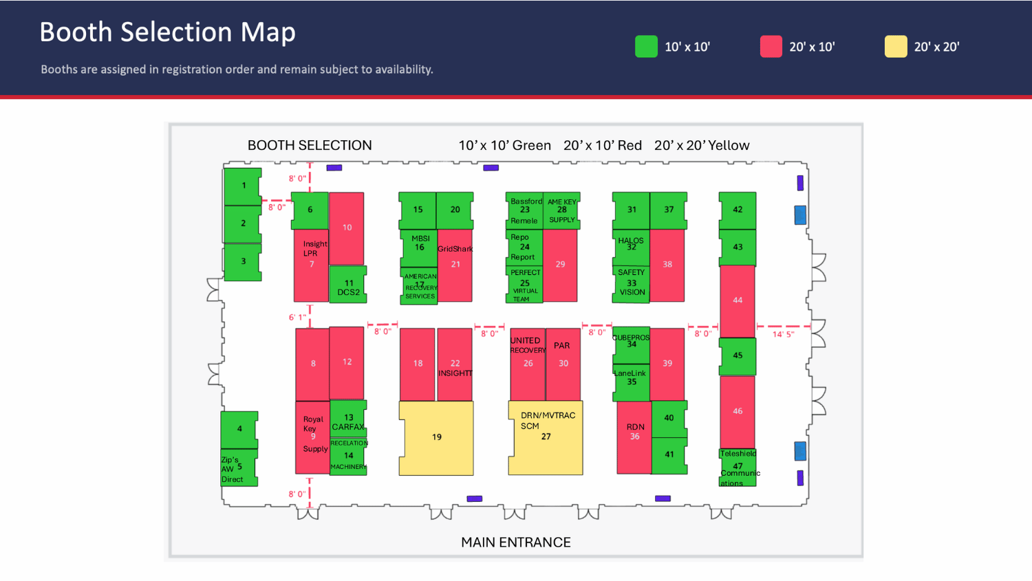 Booth selection map 2027